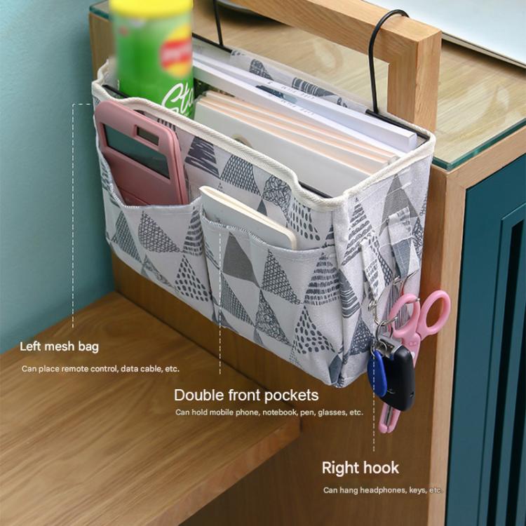 Dormitory Bedside Mobile Phone Storage Bag Hanging Sundries Basket
