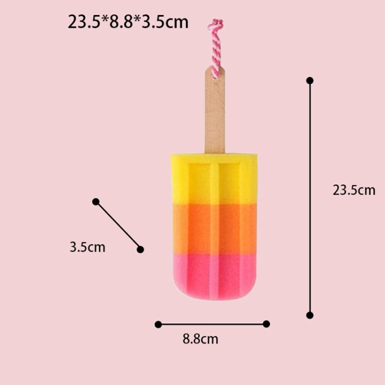 Ice cream-shaped sponge size diagram showing 23.5 cm height and 8.8 cm width