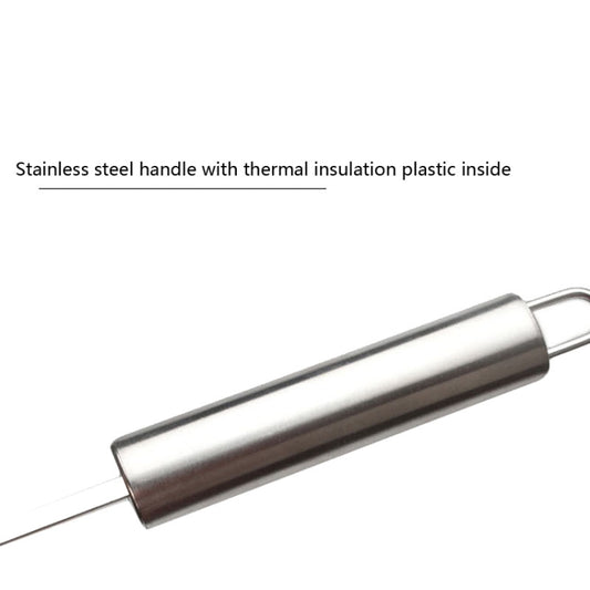 Stainless steel insulated handle BBQ skewer with pointed prong