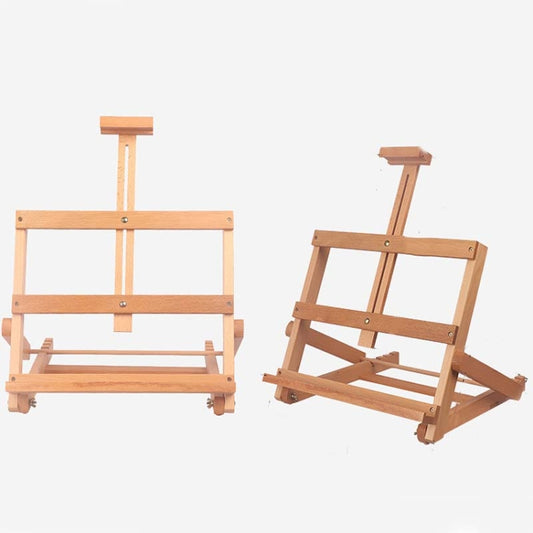 Horizontal Desktop Wooden Easel Sketch Exhibition Easel, Beech 45x37x50cm, Beech 35x33x48cm, Yellow Pine 35x33x48cm