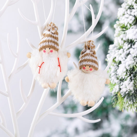 Creative Wooden Boy And Girl Cloak Set Doll Christmas Tree Pendant