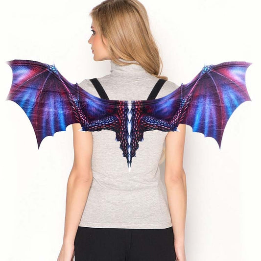 Halloween Carnival Adult Decoration Non-woven Dragon Wings Cosplay Wings Props, One Size