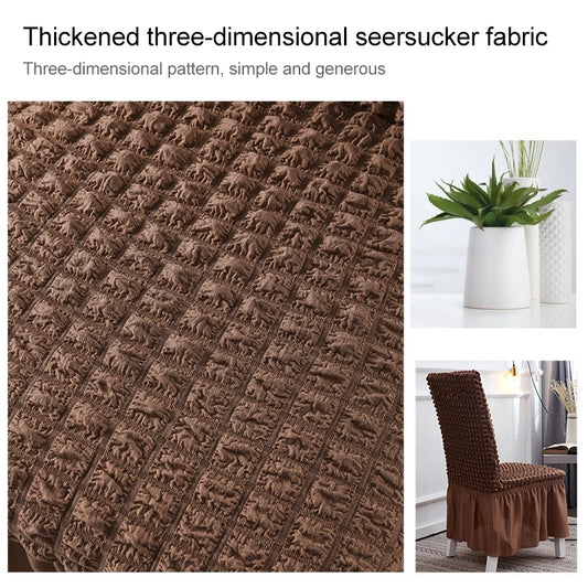 Bubble Skirt Chair Cover Household Elastic Universal One-piece Seat Stool Cover Fabric Grid Chair Cover, Universal Size
