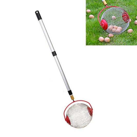Garden Tools Nut Collector Fruit Picker Picking Walnut Picking Chestnut Picker, Telescopic Rod+Small Scroll Wheel, Telescopic Rod+Big Scroll Wheel