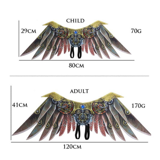 Halloween Carnival Stage Dress Up Props Adult Children Cosplay Punk Blade Wings, Chlid, Adult