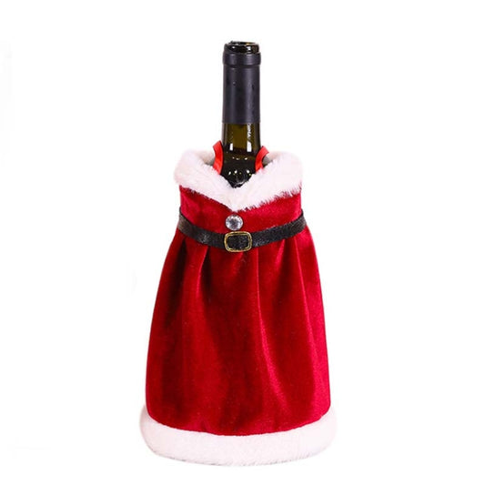 Christmas Red Wine Bottle Cover Wine Bottle Decoration Creative Wine Bag, Skirt, Dress