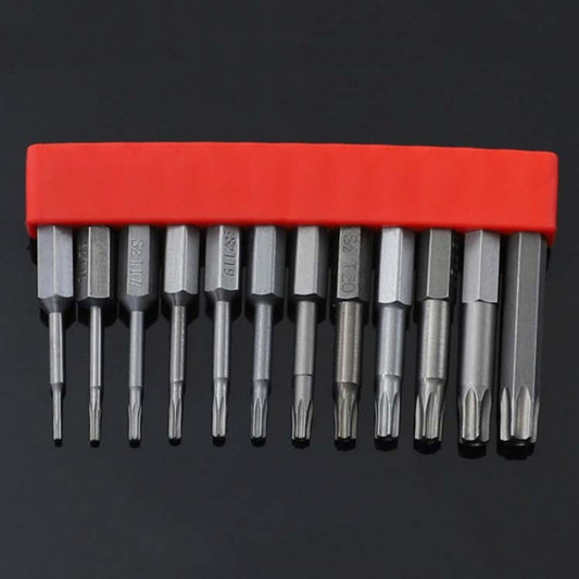 12 PCS / Set Screwdriver Bit With Magnetic S2 Alloy Steel Electric Screwdriver, 1, 2, 3, 4, 5, 6, 7, 8, 9, 10, 11, 12, 13
