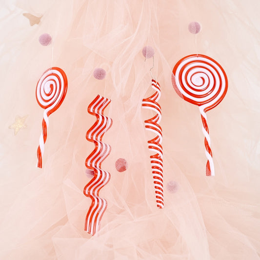 Christmas Decorations Simulation Candy Christmas Tree Ornaments, Wave Sugar, Candy Roll