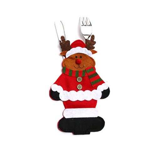 Christmas Knife And Fork Cover Christmas Decorations, Elk
