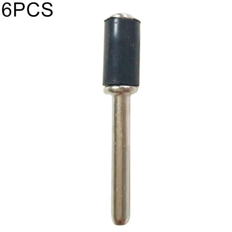 Black rubber connecting rod with metal shaft, angled top view