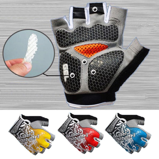Cycling Shock Absorbing Anti-Slip Gloves Fitness Weight Lifting Training Half-finger Gloves, M, L, XL