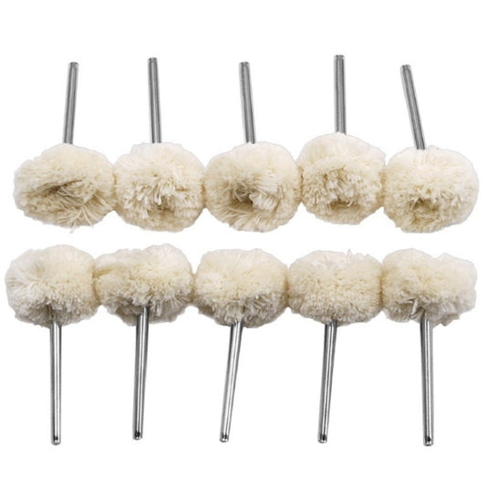 10 PCS/Set Wool Polishing Head Wool Polishing Wheel Electric Grinder Accessories, Wool Polishing Head