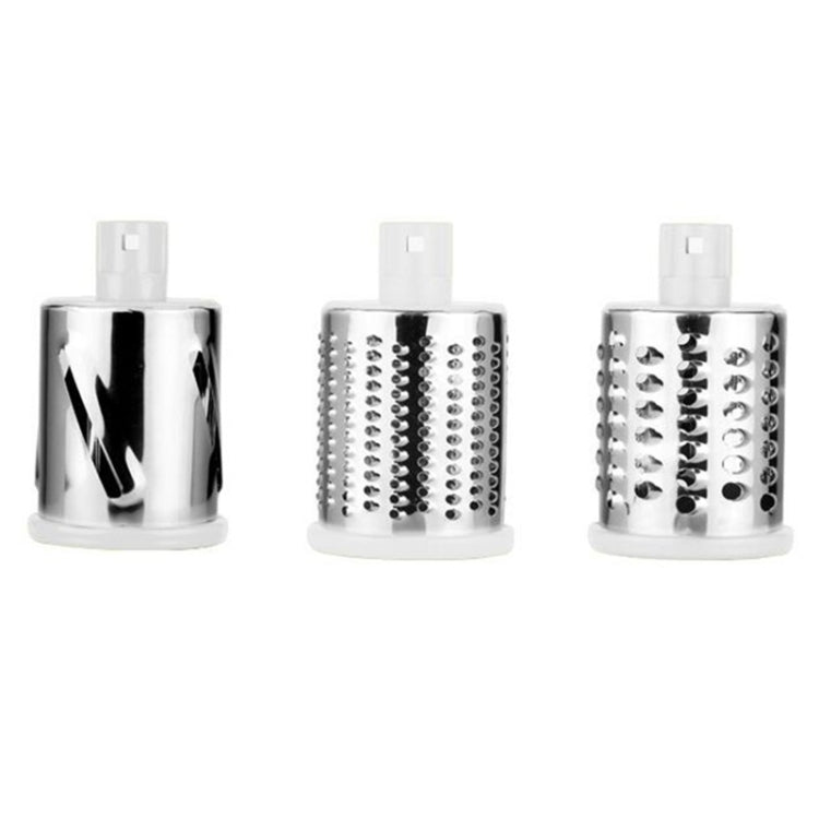 Stainless steel slicing drum attachments with different blade patterns
