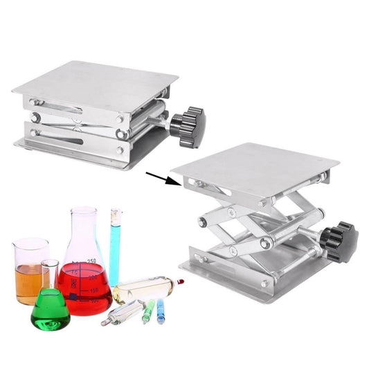 100x100mm Laboratory Manual Stainless Steel Lifting Platform Small Lifting Platform, Laboratory Lifting Platform
