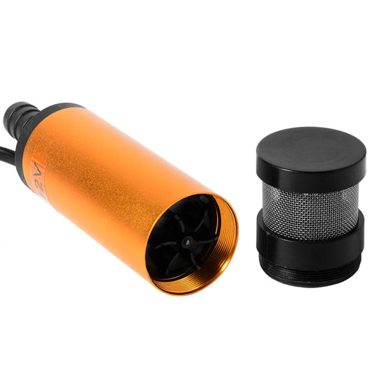 12V Car Electric Submersible Pump Diesel Fuel Water Oil Transfer Submersible Pump with On/Off Switch, 12V 38mm Built-in Filter Version