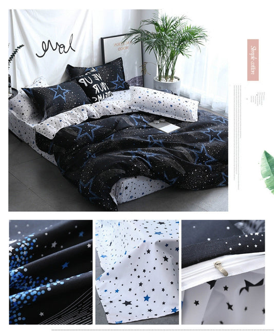 Bedding Set Luxury Family Set Sheet Duvet Cover Pillowcase, 1.2m Three-piece bedsheet, 1.5m Four-piece bedsheet, 1.8m Four-piece bedsheet, 2m Four-piece bedsheet, 2.2m Four-piece bedsheet