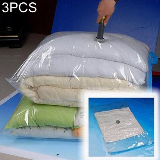 3 PCS Hot Vacuum Bag Storage Organizer Transparent Border Foldable Extra Large Seal Compressed Travel Saving Space Bags, 3 PCS 40 x 60cm, 3 PCS 60 x 80cm, 3 PCS 70 x 100cm, 3 PCS 80 x 110cm
