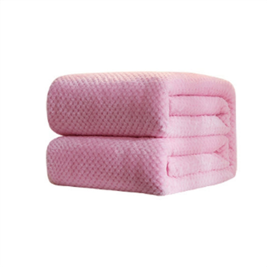 Thicken Solid Color Mesh Pineapple Flannel Blanket Coral Fleece Air Conditioning Sofa Cover Winter Warm Sheets Easy Wash Faux Fur Blankets, 100x150cm, 120x200cm, 150x200cm, 180x200cm, 200x230cm, 70x100cm, 45x65cm