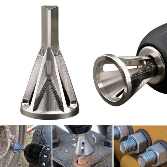 Chamfer Stainless Steel Deburring External Chamfer Tool Silver Triangle Handle Six-slot Chamfer, Triangle Handle Six-slot Chamfer