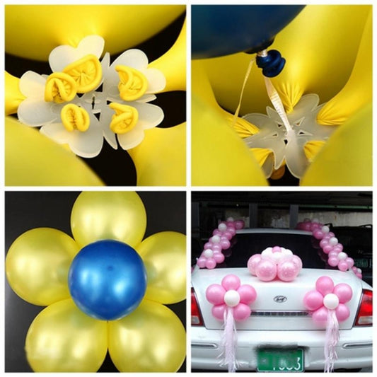 50 PCS Flower Balloons Decoration Accessories Plum Clip Practical Birthday Wedding Party Plastic Balloon Clip, 50 PCS Flower Balloons