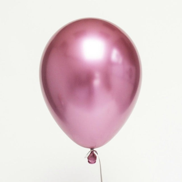 12-inch glossy metal pearl latex balloon, purple metallic
