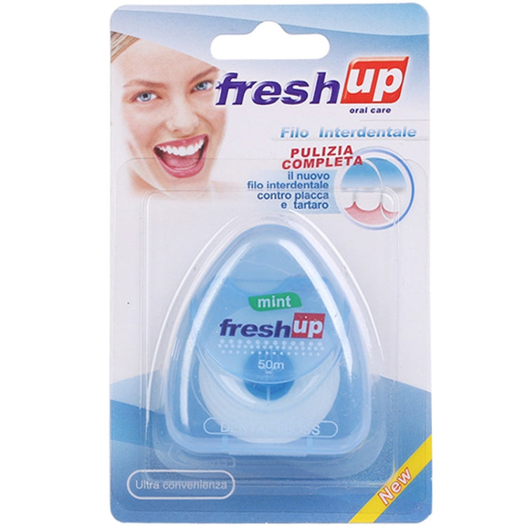 Fresh up oral care dental floss mint 50m in blister pack