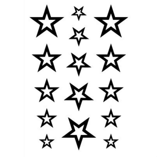 10 PCS Classic Black Waterproof Temporary Tattoo Sticker