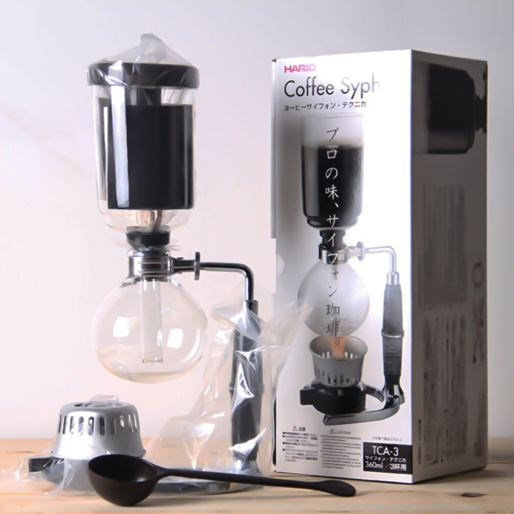 Hario Coffee Syphon black glass siphon coffee pot set in retail box