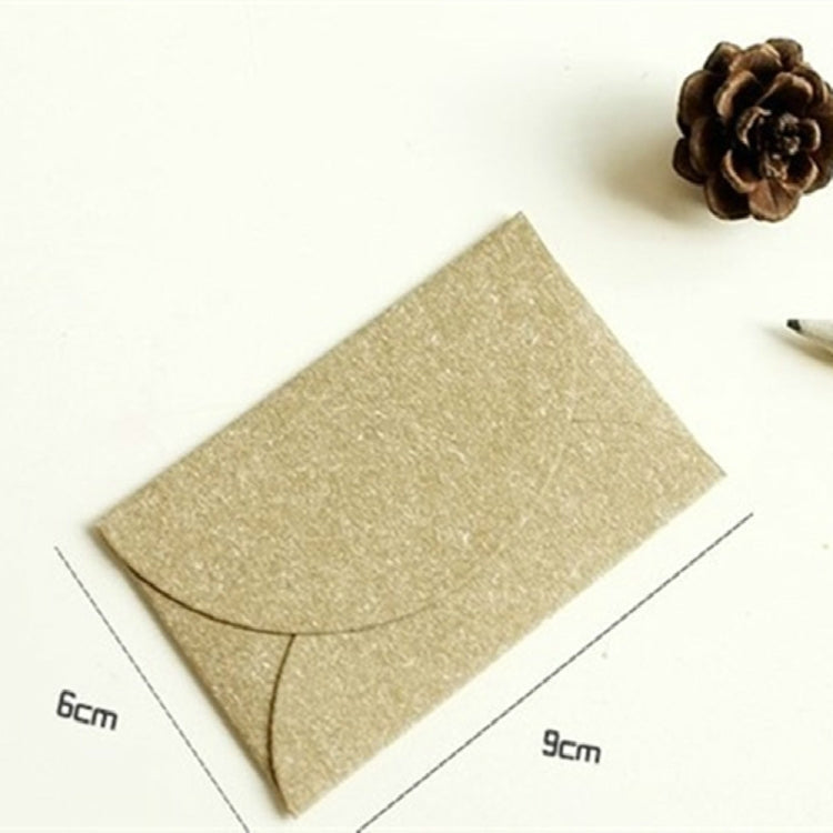 Beige mini pearlescent envelope with curved flap, 9 cm by 6 cm