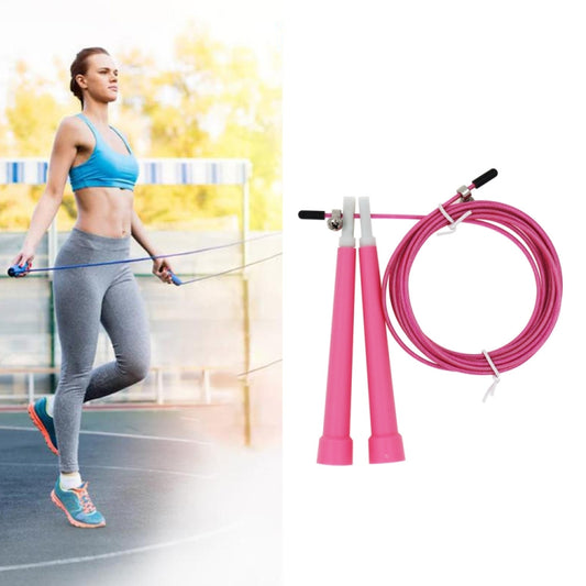 Steel Wire Skipping Skip Adjustable Fitness Jump Rope,Length: 3m, Steel Wire Jump Rope (Megenta), Steel Wire Jump Rope (Black), Steel Wire Jump Rope (Blue), Steel Wire Jump Rope (Grey), Steel Wire Jump Rope (Green), Steel Wire Jump Rope (Orange)