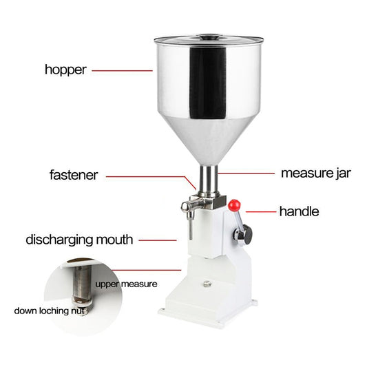A03 Mini Stainless Steel Pneumatic Filling Machine Cream Food Paste Dispensing Liquid Packaging Equipment, A03