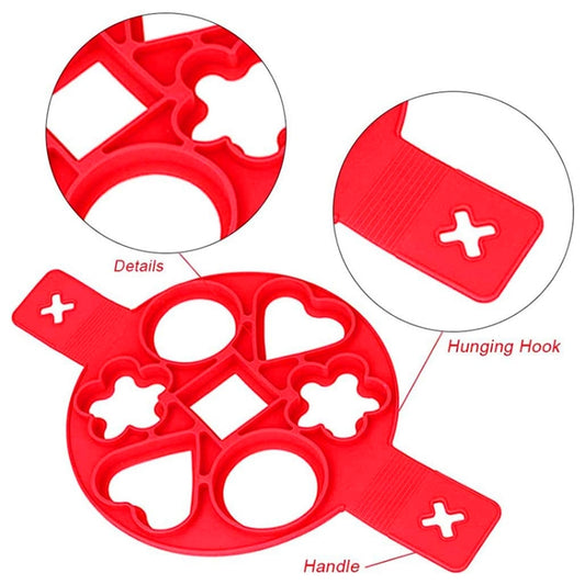 Anpro Nonstick Cooking Tool Egg Ring Maker Egg Silicone Mold Pancake Cheese Egg Cooker Pan Flip Kitchen Baking Accessories, Multiple shapes