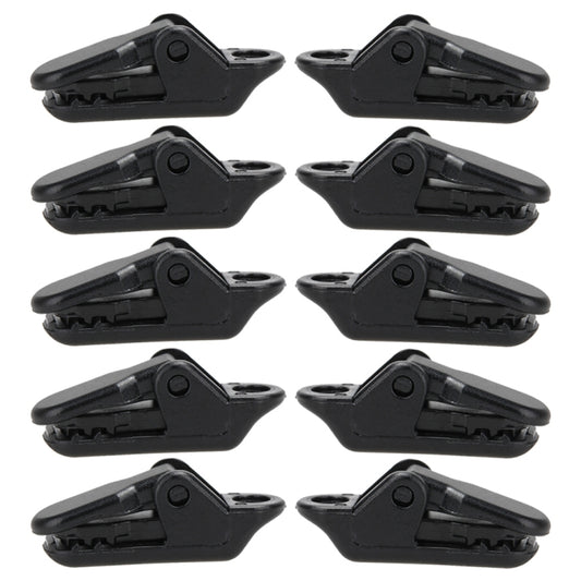 10pcs Tents Accessories Awning Wind Rope Clamp Plastic Clip Outdoor Camping Tent Alligator Cip Hook, Plastic Clip