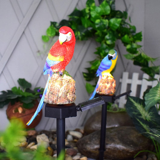 Solar Lawn Lamp Resin Craft Parrot Garden Courtyard Lamp