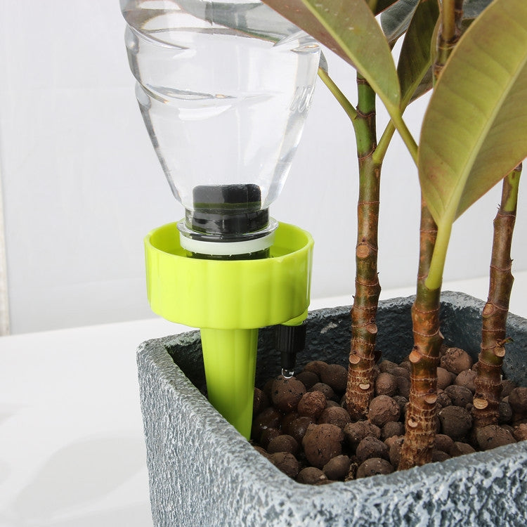 Micro-spray irrigation watering device with lime green base and black connector