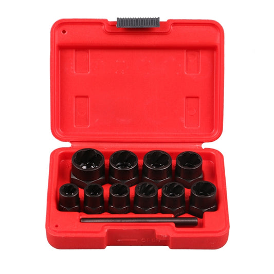 11 In 1 Damaged Nut Removal Tool Anti-Corrosion Sliding Thread Nut Extractor, 11 In 1