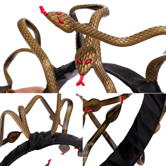 Halloween Carnival Stage Props Headdress Medusa Snake Cosplay Headband, Cosplay Headband