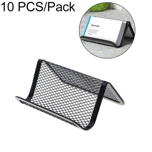 10 PCS Office Convenient Practical Metal Mesh Card Holder, 10 PCS Mesh Card Holder