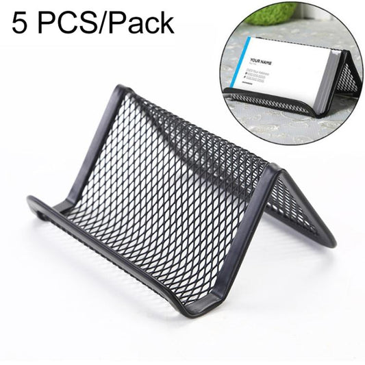 5 PCS Office Convenient Practical Metal Mesh Card Holder, 5 PCS Mesh Card Holder