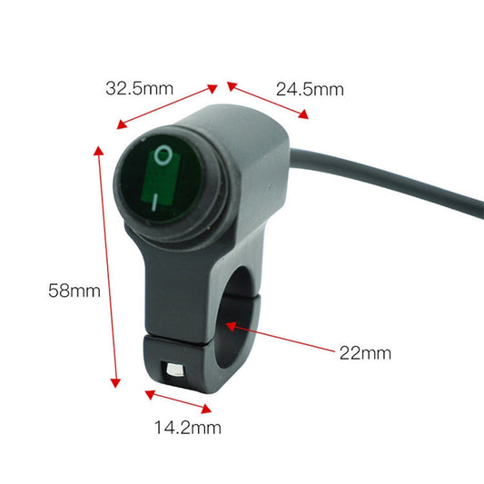 Motorcycle Aluminum Alloy Faucet LED Waterproof Switch Accessories Headlight Switch