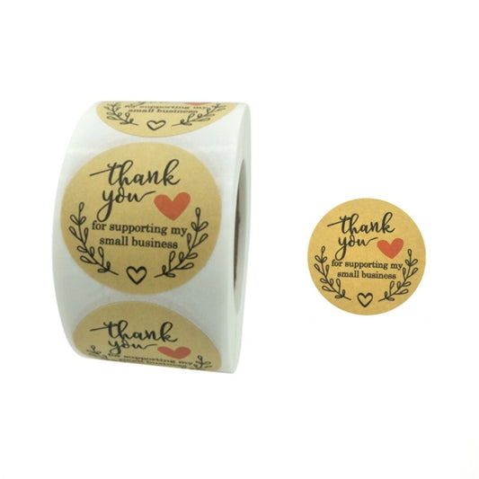 Rolls Thank You Stickers Baking Gift Sealing Sticker Wedding Holiday Label, Size: 5.0cm / 2inch, 2.5cm / 1inch 3 PCS, 3.8cm / 1.5inch 3 PCS, 5.0cm / 2inch