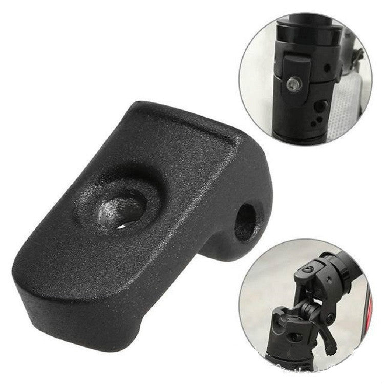 Black fixing hook accessory for Xiaomi Mijia M365, with installation detail views