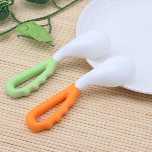 2 PCS Baby Curved Spoon Eat Spoon Baby Pacifier Feeding Spoon Solid Supplies Curved Spoon Children Tableware, Curved Spoon