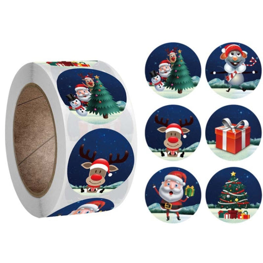 3 PCS Roll Sticker Christmas Day Gift Decoration Gift Series Sticker Label, K-27-25, K-28-25, K-29-25, K-30-25