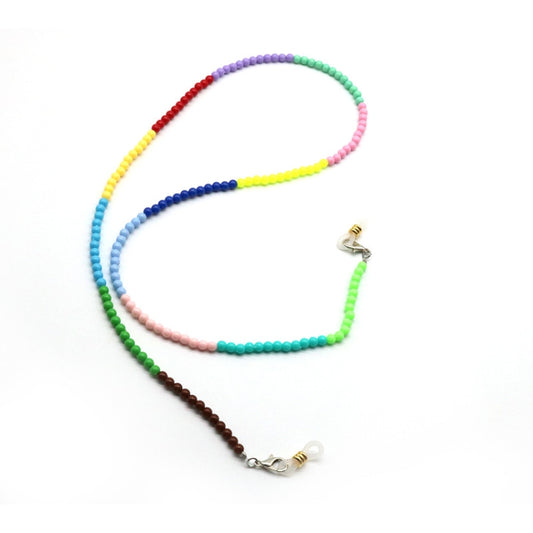 Color Beaded Non-Slip Anti-Drop Mask Glasses Chain Hanging Neck Lanyard Rope, Color Beaded