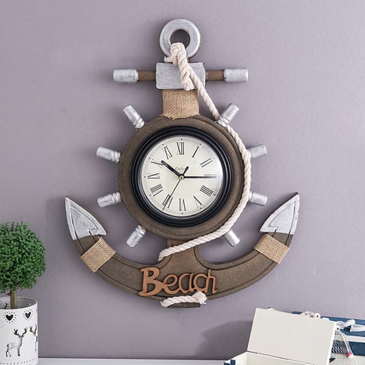 Retro Old Decoration Wall Clock Living Room Wooden Clock Wall Decoration