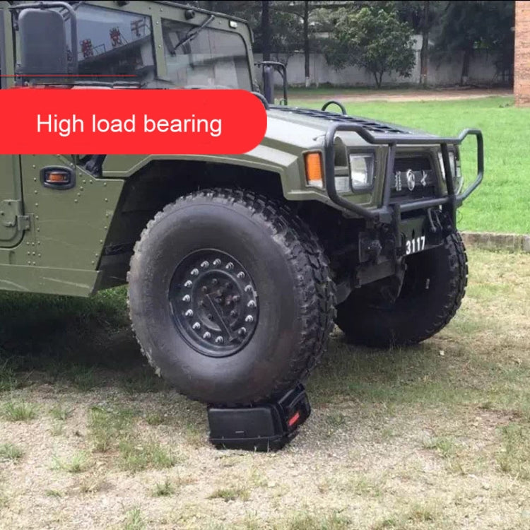 Rugged vehicle on grass with no visible tool box in frame