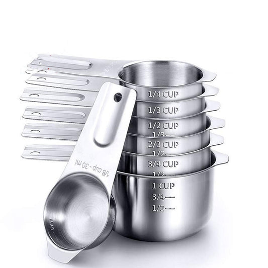 7 in 1 304 Stainless Steel Measuring Cup Set Baking Tools, 7 in 1 Measuring Spoon
