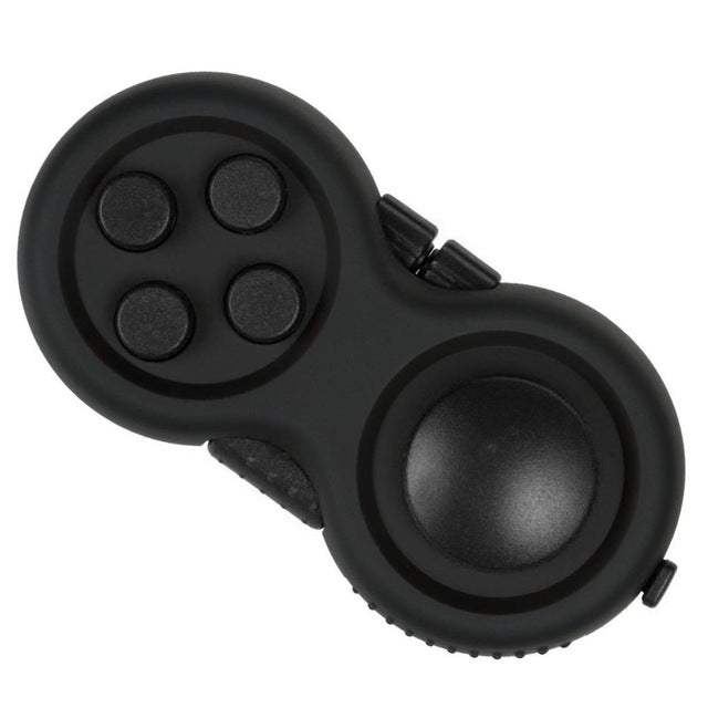 Stress relief magic hand pad toy with dark buttons and thumb handle
