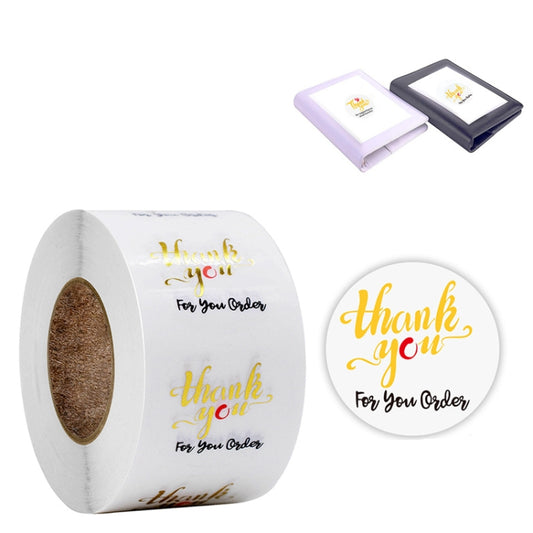 Transparent Hot Stamping Thank You Sticker Wedding Gift Decoration Label Envelope Seal Sticker, 2.5cm / 1inch